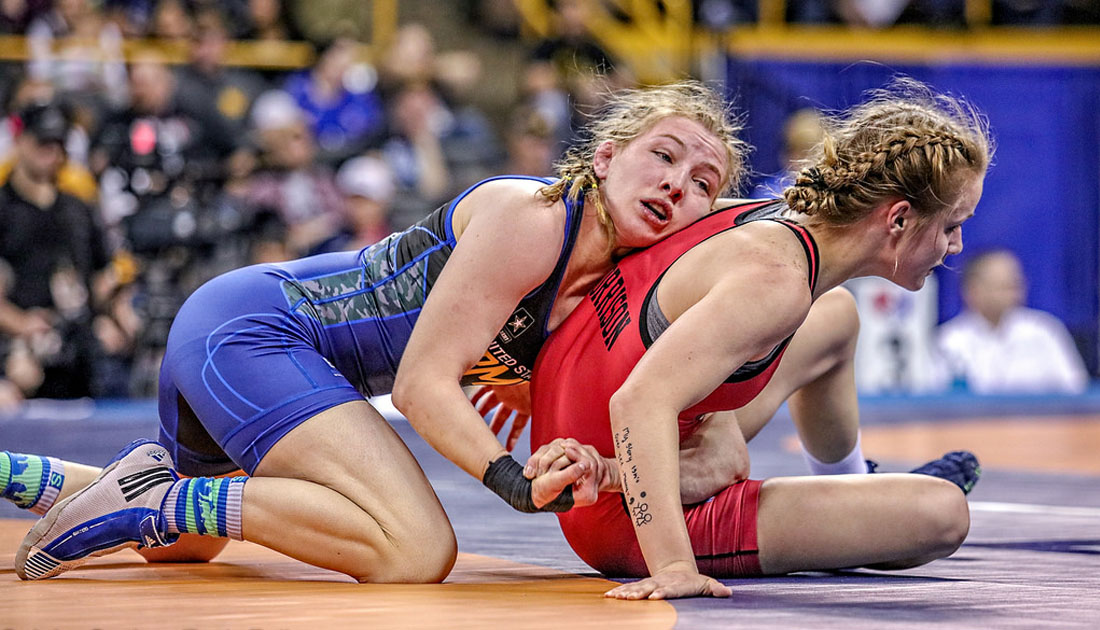 girls’ wrestling tournament as part of the 2018 New Mexico National Guard S...